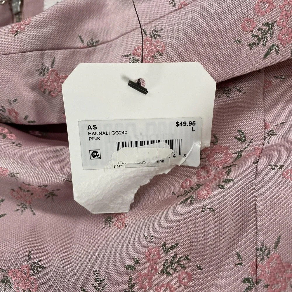 Altar'd State Floral Crop Top Womens Large Pink‎ Off Shoulder Hannali Coquette
